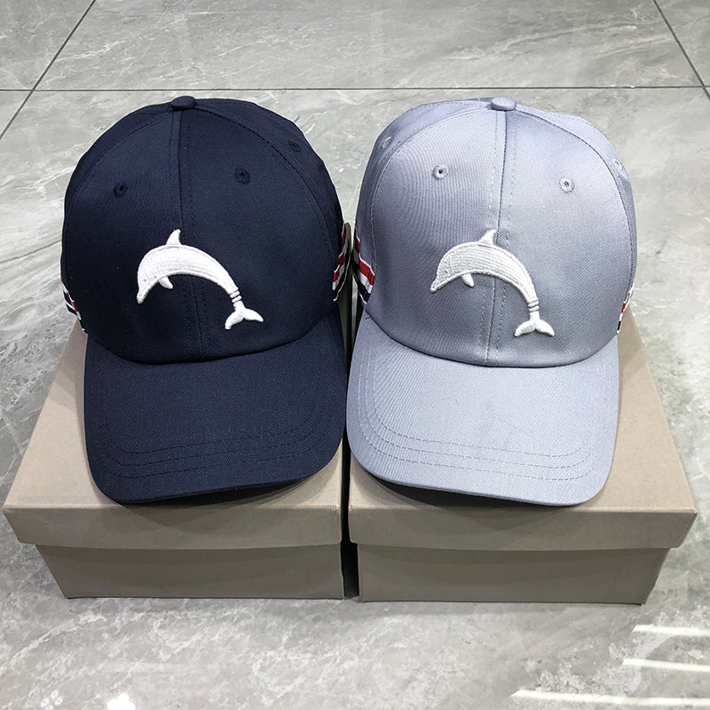Dolphin embroidered baseball cap