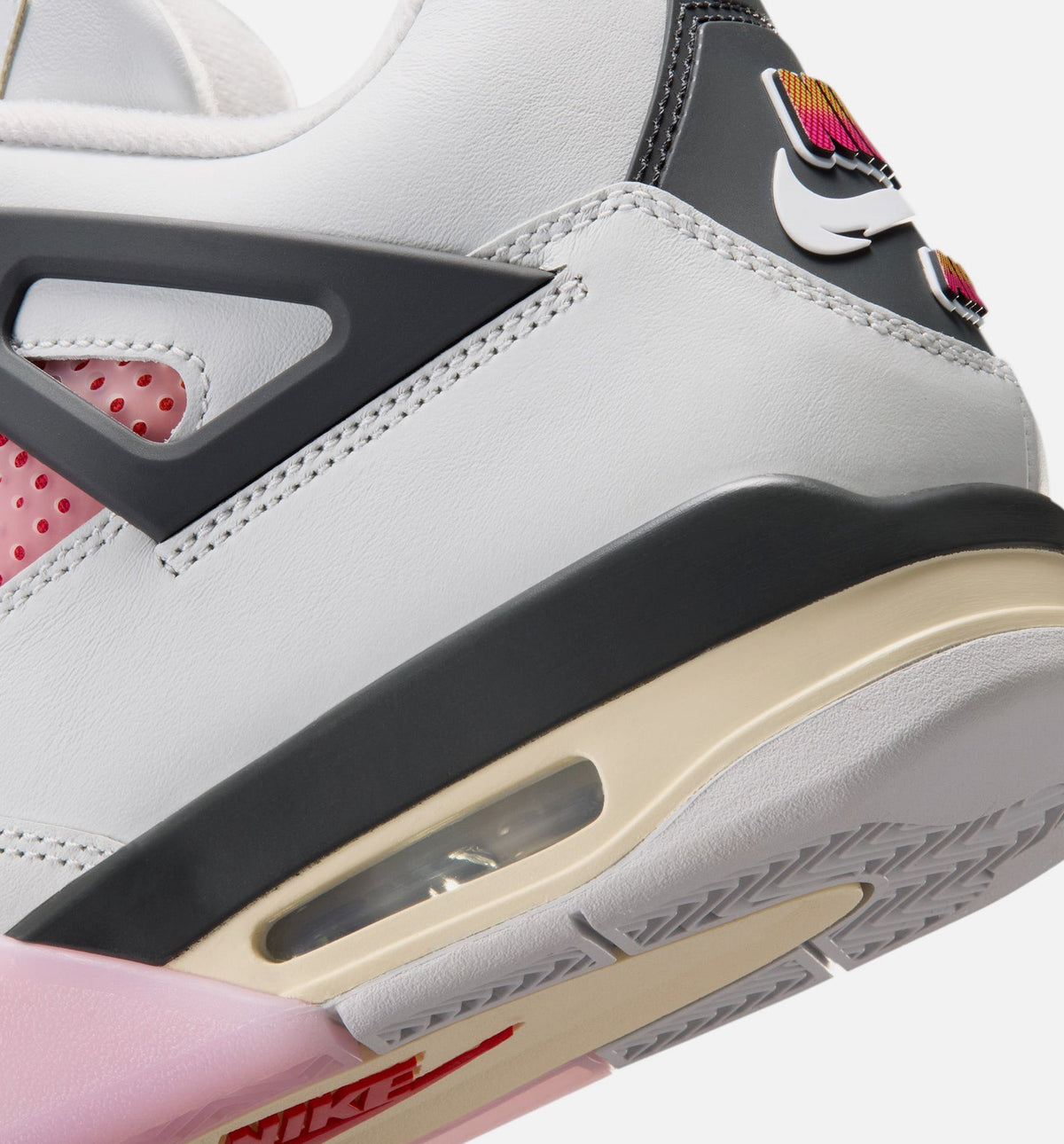 Air Jordan 4 Retro Comic Men's Shoes - Off White Fire Pink Anthracite