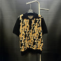 AMIRI All‑Over Letter Jacquard Short‑Sleeve Knit Polo Shirt