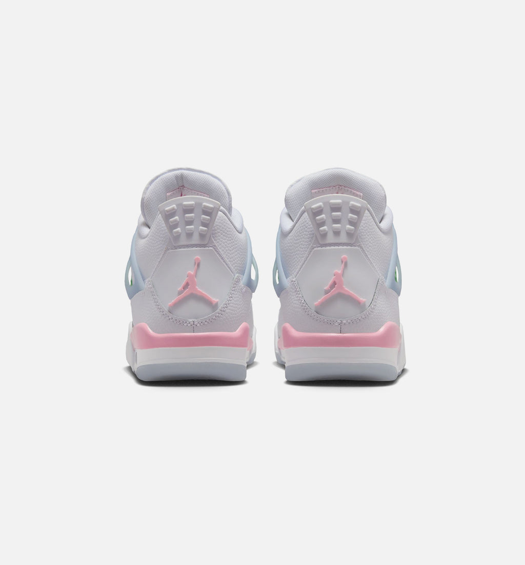Air Jordan 4 Retro Medium Soft Pink Grade School Lifestyle Shoe – White/Medium Soft Pink/Half Blue