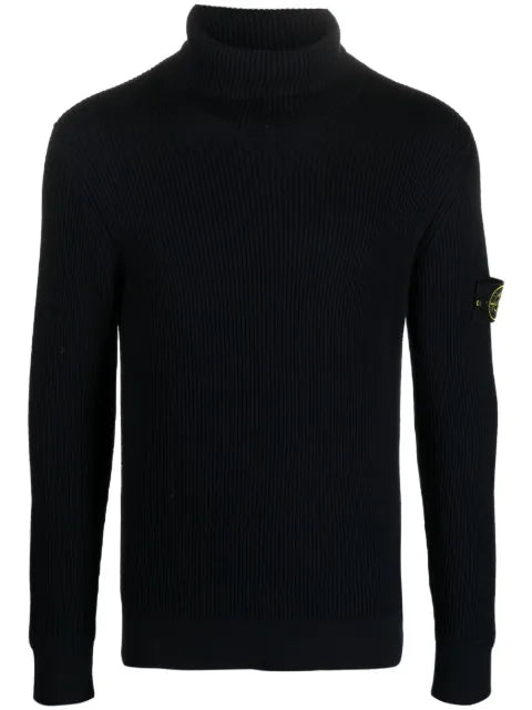 Stone Island Compass-patch roll-neck jumper