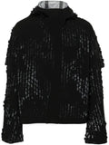 HELIOT EMIL Morphogens lasercut-pattern hooded jacket