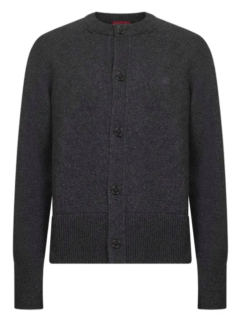 Gucci button interlocking logo embroidery cardigan