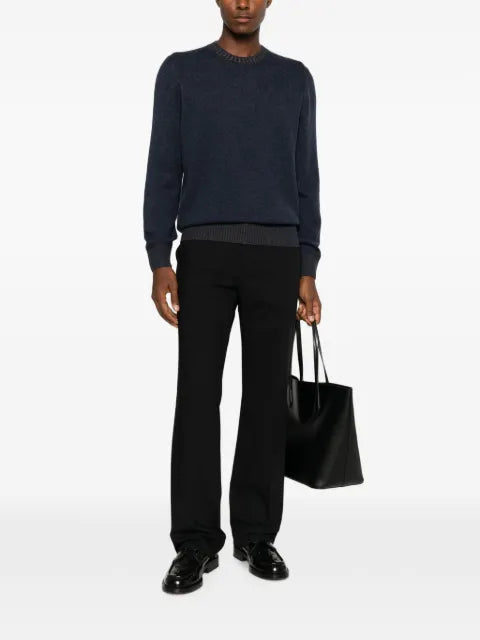 Vengera contrast-trim crew-neck sweater