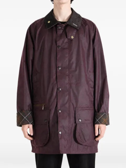 Barbour Beaufort tartan-trim jacket