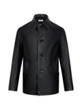 FURSAC button-front leather jacket