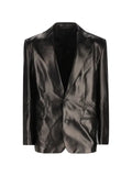 Gucci leather single-breasted jacket