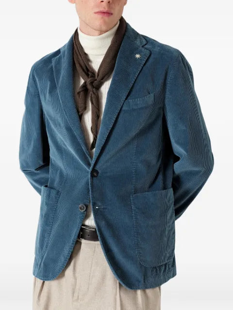 Manuel Ritz corduroy single-breasted blazer