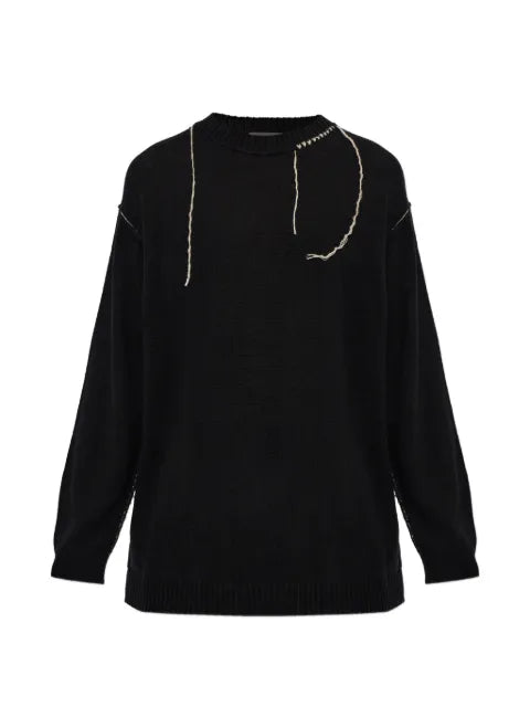 Yohji Yamamoto embroidered round-neck sweater