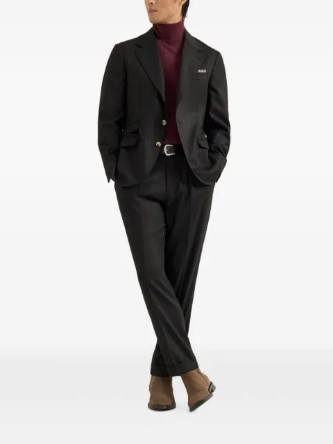 Brunello Cucinelli virgin-wool flannel deconstructed Cavallo blazer