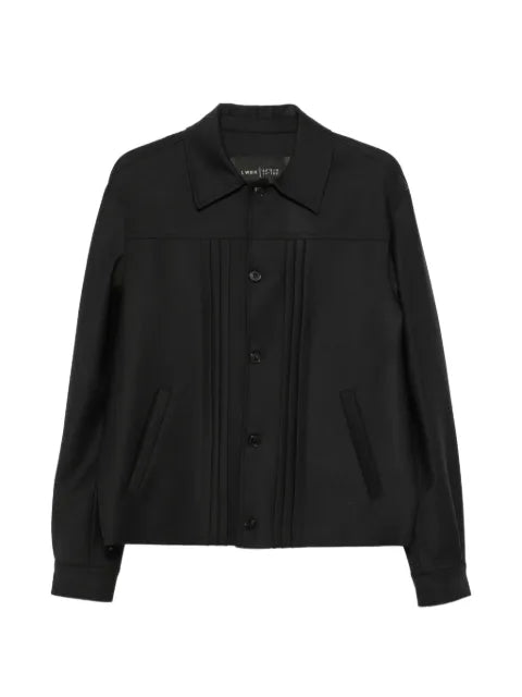 Low Brand Fold pleated button-up jacket