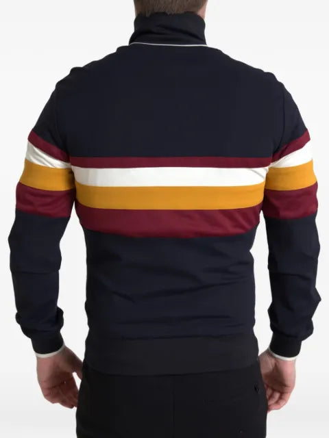 Dolce & Gabbana embroidered-crest striped sweater