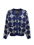 BREATH diamond-knit cardigan