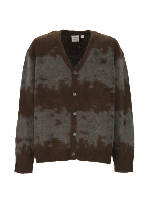 Gramicci splatter-print V-neck cardigan