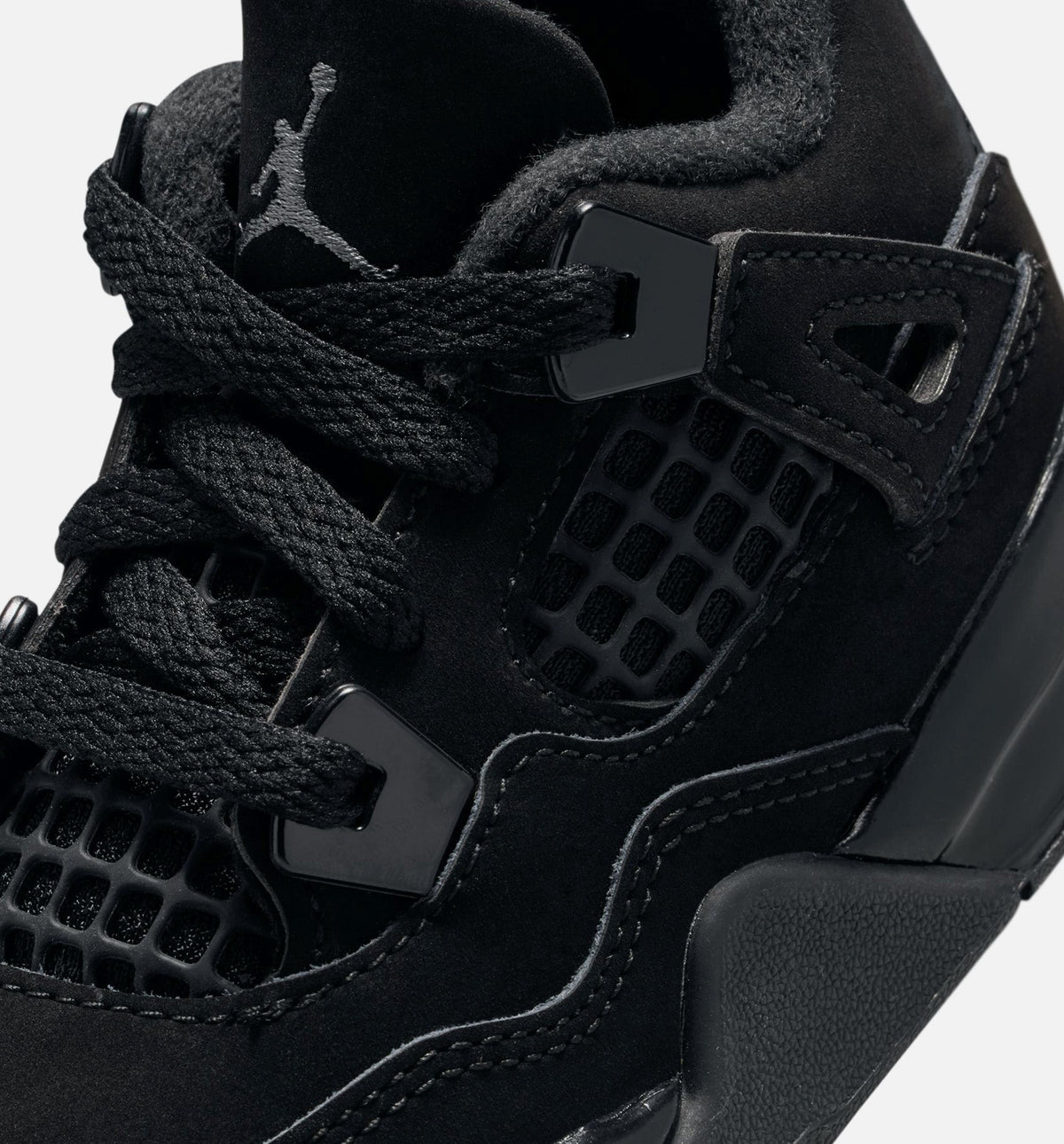 Air Jordan 4 Retro Black Cat Infant Sneakers - Black/Light Graphite