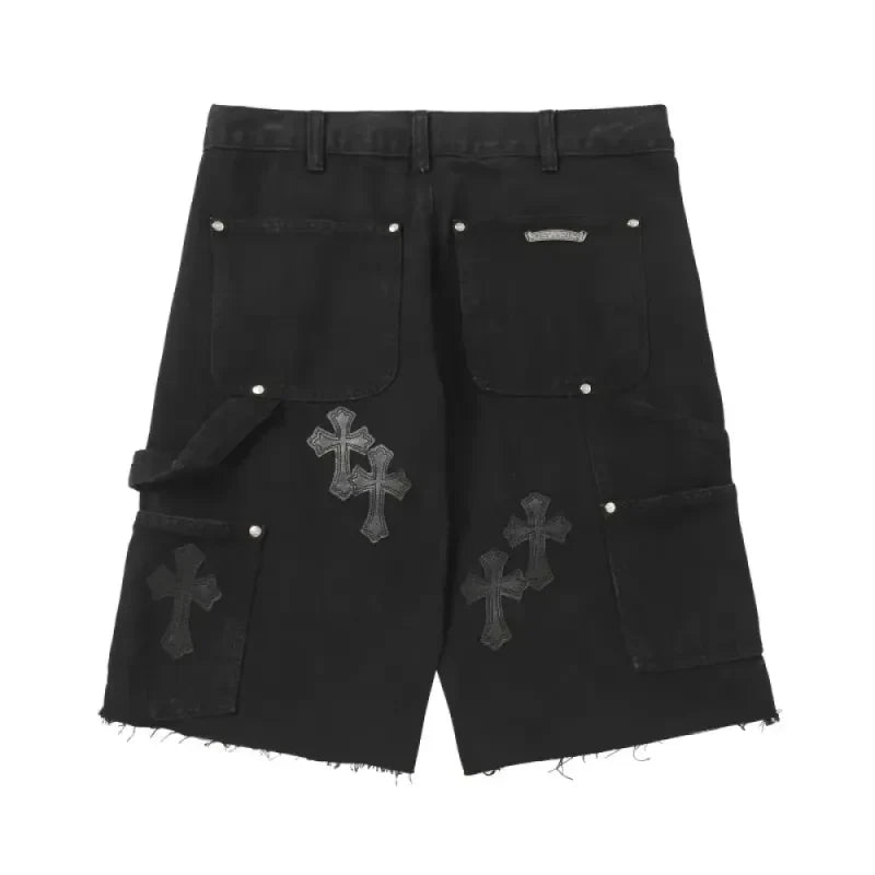 Chrome Hearts Studded Denim Shorts