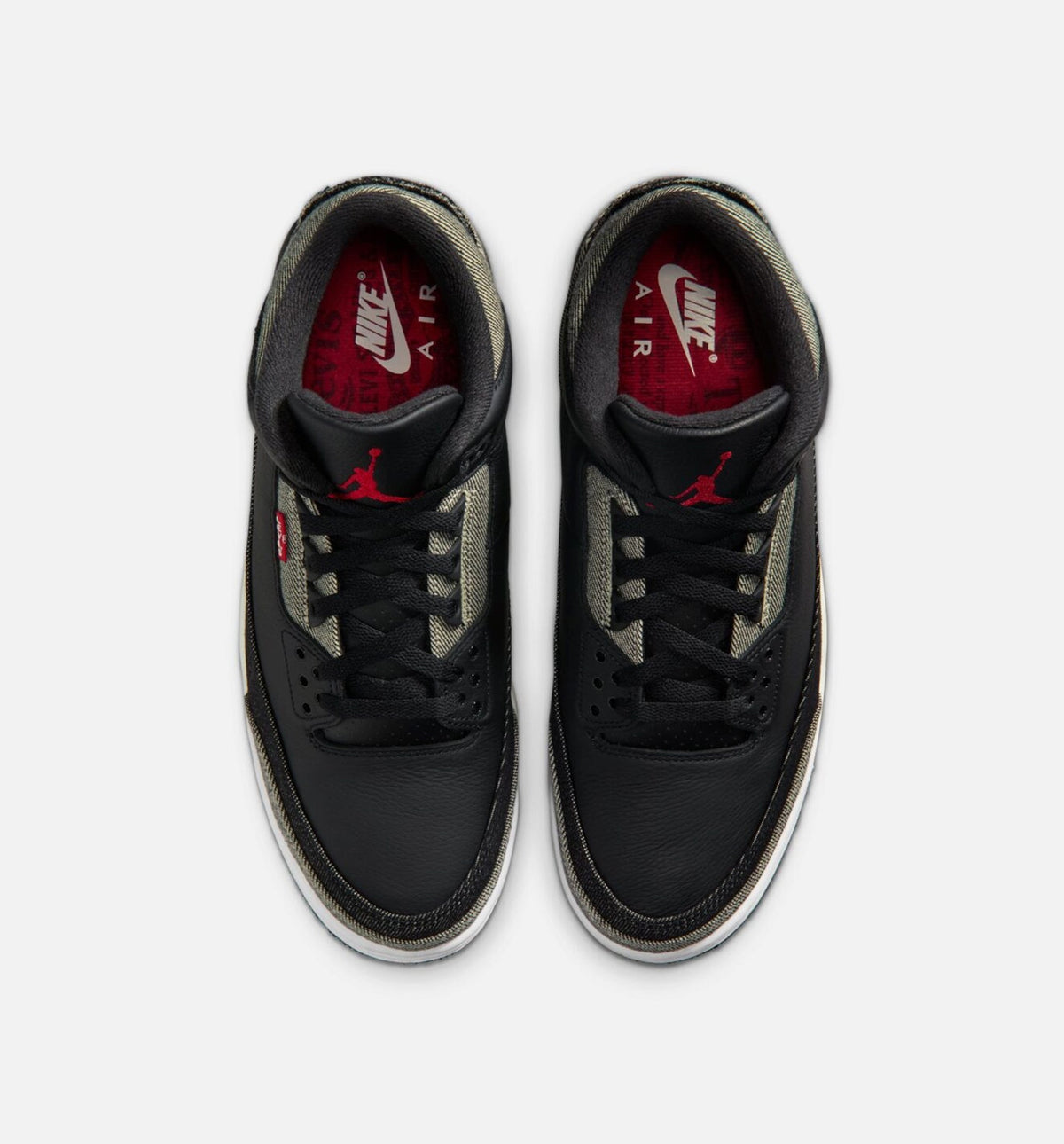 Air Jordan 3 x Levi's Black and White Denim | Men's Lifestyle Shoe | Denim Blue/Black/Gym Red
