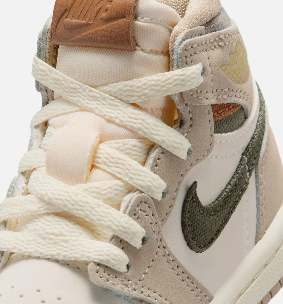 Air Jordan 1 Retro High OG Infant Toddler Lifestyle Shoe - Khaki/Sail/Coconut Milk/Cargo Khaki