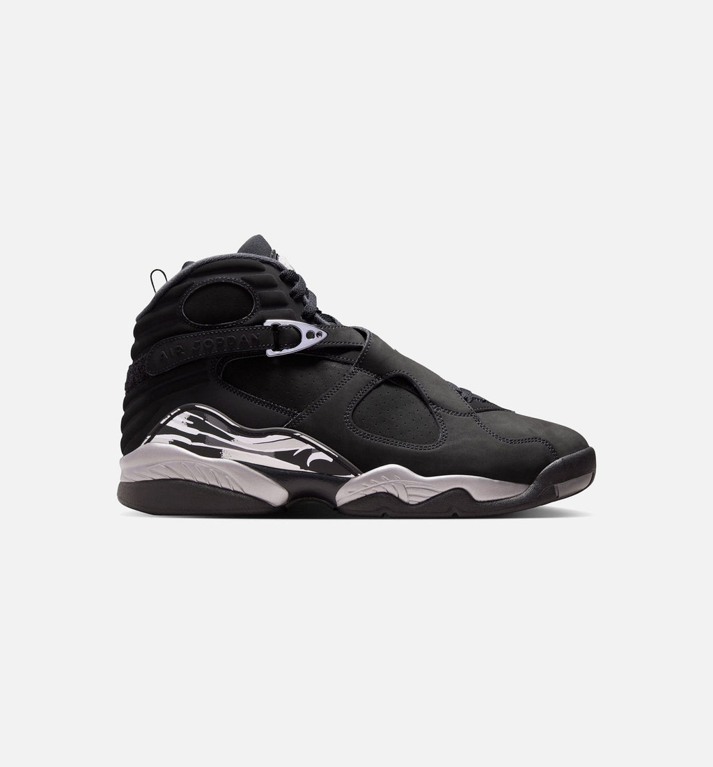 Air Jordan 8 Retro Chrome Black and Light Graphite Men's Lifestyle Shoe