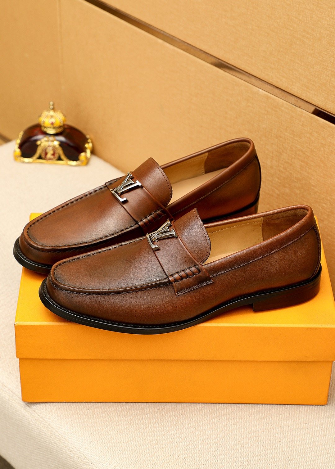 Louis Vuitton Leather Hardware Loafers