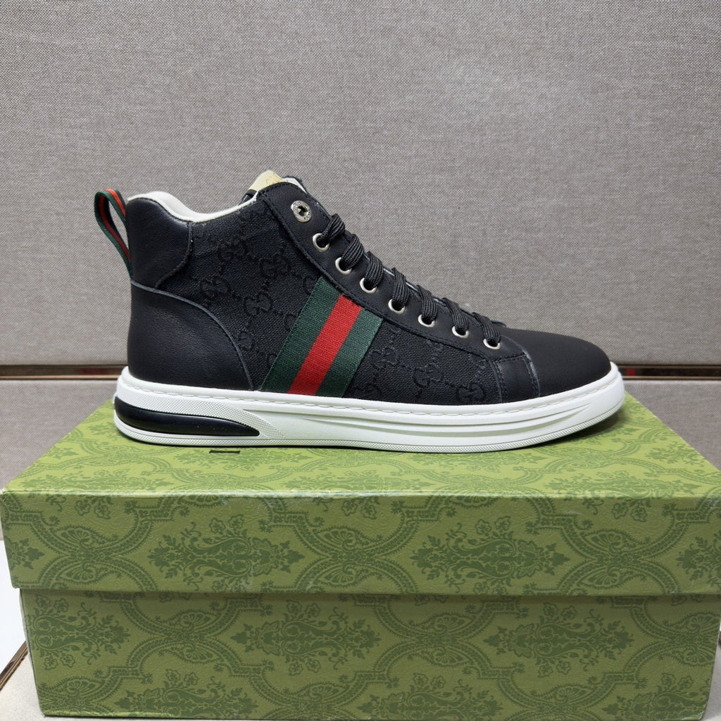 Gucci Men's Striped High-Top Sneakers