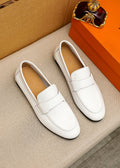Hermès Pebbled Leather Loafers