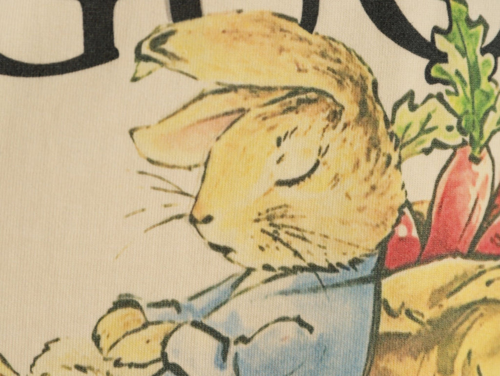 Gucci Bunny and Carrot Graphic T-Shirt - Pale Yellow
