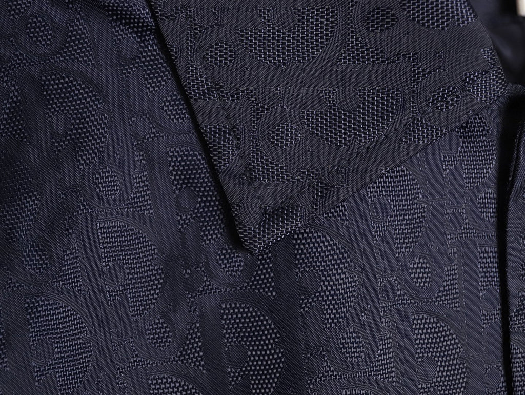 Dior 25SS Navy Allover Jacquard Collared Jacket