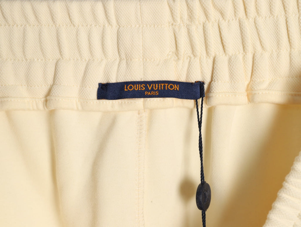 Louis Vuitton Dual-Logo Drawstring Shorts - Cream
